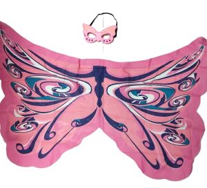 Kids Costumes to Hire - Butterfly  Pink Wings & Felt Mask